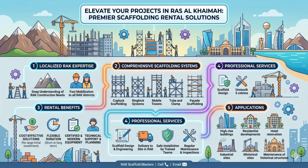 Scaffolds Rental Ras Al Khaimah & Erection Dismantling Services by Scaxa